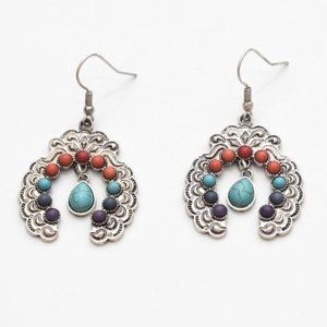 Multi-Color Joliet Naja Western Earrings